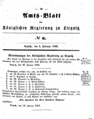 Amts-Blatt der Preußischen Regierung zu Liegnitz Samstag 5. Februar 1853