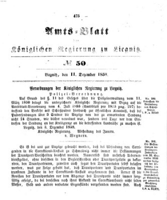Amts-Blatt der Preußischen Regierung zu Liegnitz Samstag 11. Dezember 1858