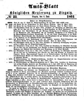 Amts-Blatt der Preußischen Regierung zu Liegnitz Samstag 4. Juni 1864