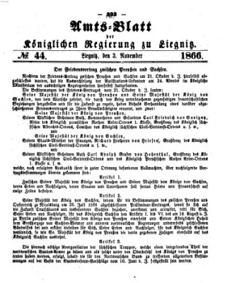 Amts-Blatt der Preußischen Regierung zu Liegnitz Samstag 3. November 1866