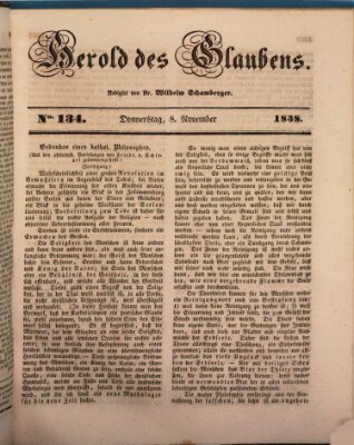 Herold des Glaubens Donnerstag 8. November 1838