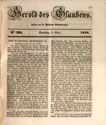 Herold des Glaubens Samstag 9. März 1839