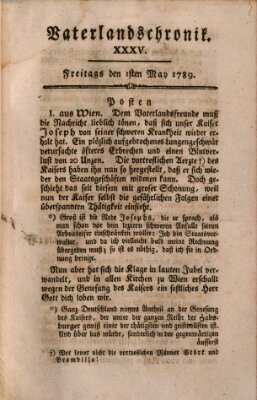 Vaterlandschronik (Deutsche Chronik) Freitag 1. Mai 1789
