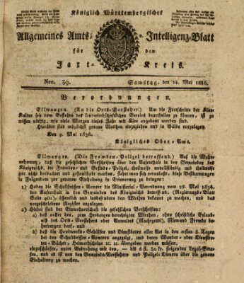 Allgemeines Amts- und Intelligenz-Blatt für den Jaxt-Kreis Samstag 14. Mai 1836