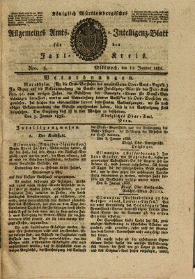 Allgemeines Amts- und Intelligenz-Blatt für den Jaxt-Kreis Mittwoch 10. Januar 1838