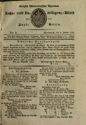 Allgemeines Amts- und Intelligenz-Blatt für den Jaxt-Kreis Mittwoch 6. Januar 1841