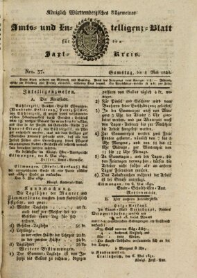 Allgemeines Amts- und Intelligenz-Blatt für den Jaxt-Kreis Samstag 8. Mai 1841