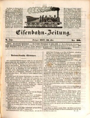 Eisenbahn-Zeitung Sonntag 16. Mai 1847
