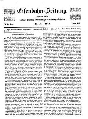 Eisenbahn-Zeitung Sonntag 13. März 1853