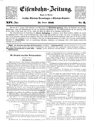 Eisenbahn-Zeitung Sonntag 13. Januar 1856