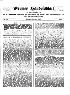 Bremer Handelsblatt Freitag 11. Mai 1855