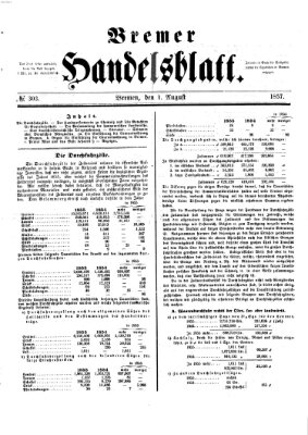 Bremer Handelsblatt Samstag 1. August 1857