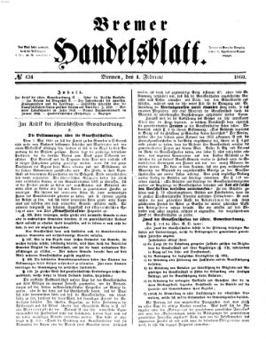 Bremer Handelsblatt Samstag 4. Februar 1860