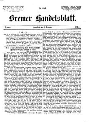 Bremer Handelsblatt Samstag 3. Dezember 1864