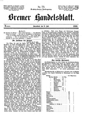 Bremer Handelsblatt Samstag 21. Juli 1866