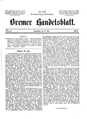 Bremer Handelsblatt Samstag 27. Juli 1867