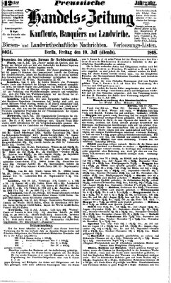 Preußische Handelszeitung Freitag 10. Juli 1868