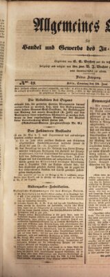 Allgemeines Organ für Handel und Gewerbe und damit verwandte Gegenstände Sonntag 18. Juni 1837
