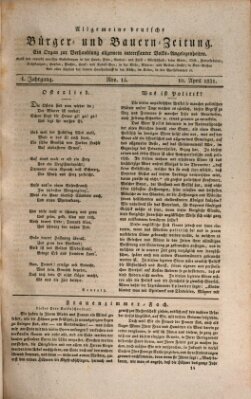 Allgemeine deutsche Bürger- und Bauern-Zeitung (Bauern-Zeitung aus Frauendorf) Sonntag 10. April 1831