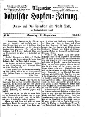 Allgemeine bayrische Hopfen-Zeitung (Allgemeine Hopfen-Zeitung) Sonntag 1. September 1861