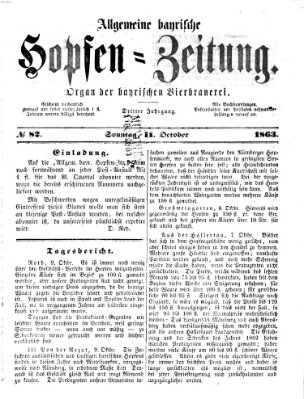 Allgemeine bayrische Hopfen-Zeitung (Allgemeine Hopfen-Zeitung) Sonntag 11. Oktober 1863