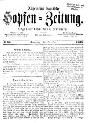 Allgemeine bayrische Hopfen-Zeitung (Allgemeine Hopfen-Zeitung) Sonntag 18. Oktober 1863