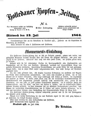 Allgemeine Hopfen-Zeitung Mittwoch 13. Juli 1864