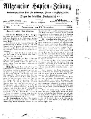 Allgemeine Hopfen-Zeitung Donnerstag 23. November 1865