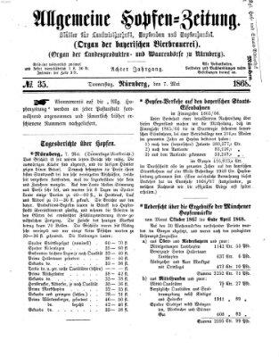 Allgemeine Hopfen-Zeitung Donnerstag 7. Mai 1868