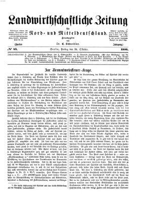 Landwirthschaftliche Zeitung für Nord- und Mittel-Deutschland Freitag 24. Oktober 1856
