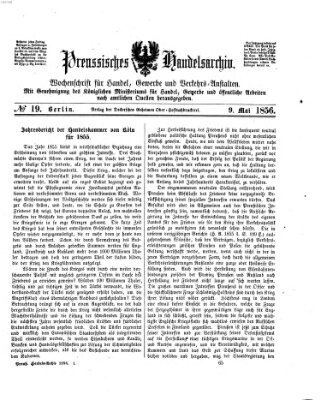 Preußisches Handels-Archiv Freitag 9. Mai 1856