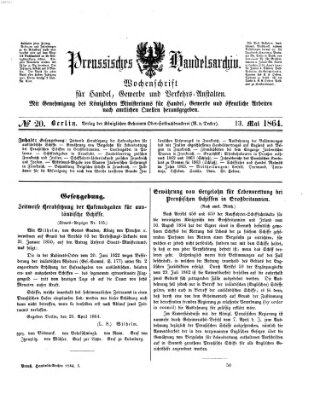 Preußisches Handels-Archiv Freitag 13. Mai 1864