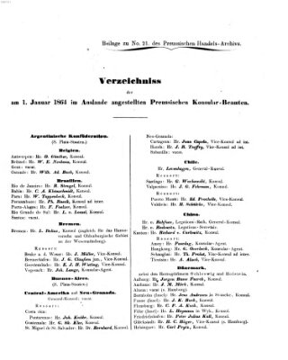 Preußisches Handels-Archiv Freitag 20. Mai 1864