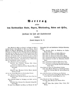 Preußisches Handels-Archiv Freitag 15. November 1867