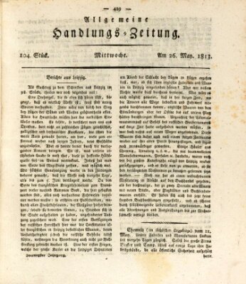 Allgemeine Handlungs-Zeitung Mittwoch 26. Mai 1813
