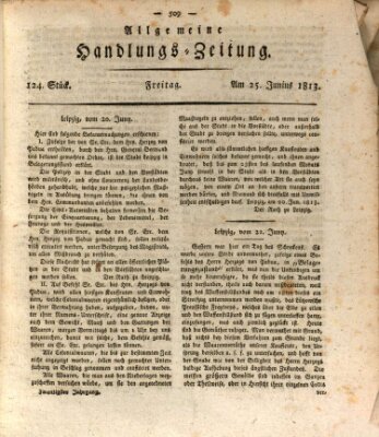 Allgemeine Handlungs-Zeitung Freitag 25. Juni 1813