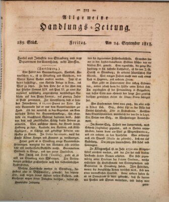 Allgemeine Handlungs-Zeitung Freitag 24. September 1813