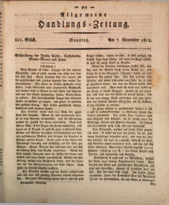 Allgemeine Handlungs-Zeitung Sonntag 7. November 1813