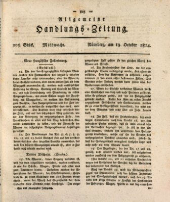 Allgemeine Handlungs-Zeitung Mittwoch 19. Oktober 1814