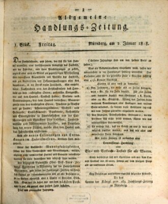 Allgemeine Handlungs-Zeitung Freitag 2. Januar 1818