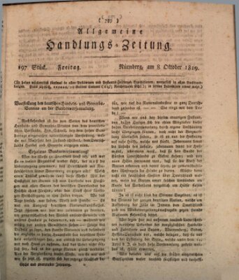 Allgemeine Handlungs-Zeitung Freitag 8. Oktober 1819