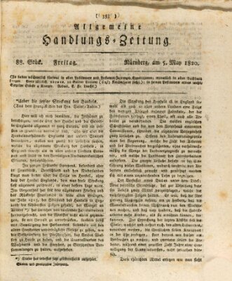 Allgemeine Handlungs-Zeitung Freitag 5. Mai 1820
