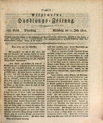 Allgemeine Handlungs-Zeitung Dienstag 11. Juli 1820