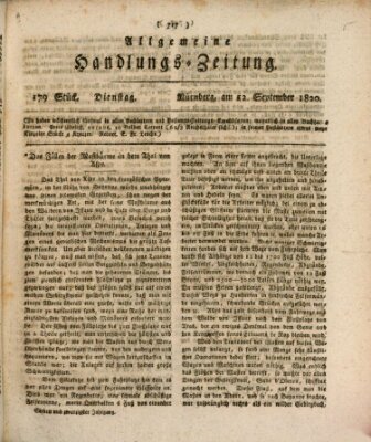 Allgemeine Handlungs-Zeitung Dienstag 12. September 1820