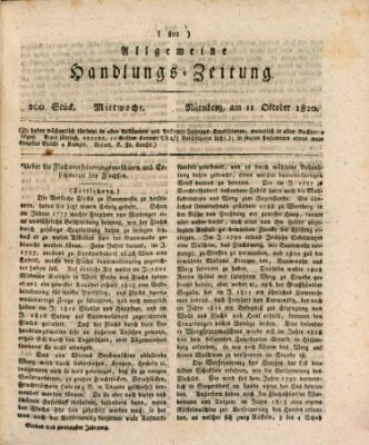 Allgemeine Handlungs-Zeitung Mittwoch 11. Oktober 1820