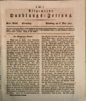 Allgemeine Handlungs-Zeitung Dienstag 8. Mai 1821