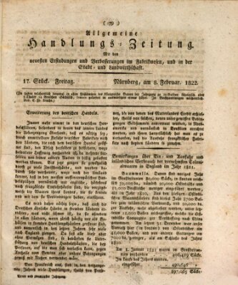 Allgemeine Handlungs-Zeitung Freitag 8. Februar 1822