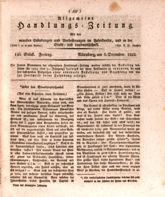 Allgemeine Handlungs-Zeitung Freitag 6. Dezember 1822