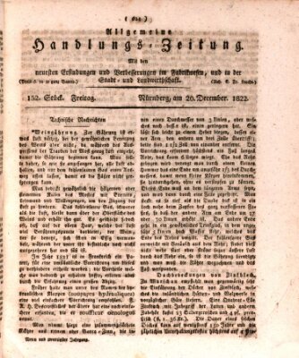 Allgemeine Handlungs-Zeitung Freitag 20. Dezember 1822