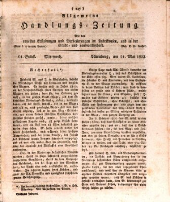 Allgemeine Handlungs-Zeitung Mittwoch 21. Mai 1823